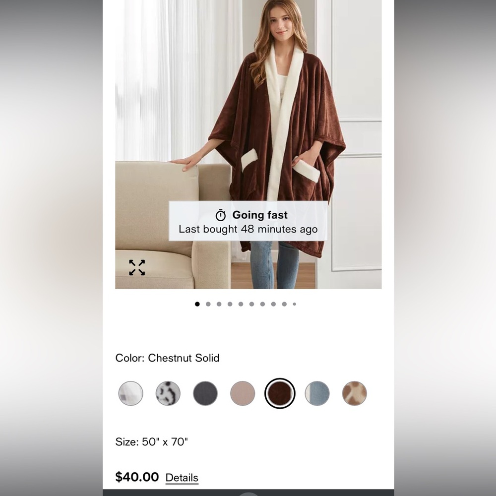 Premier Designs Chestnut Cape with Cream Accents